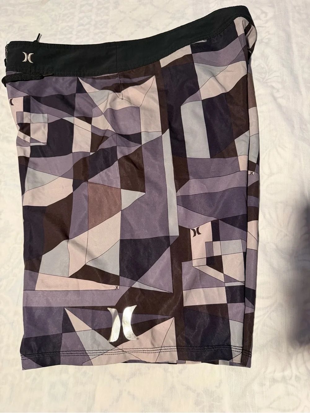 Hurley phantom Purple grey Geometric Swim Trunks size 36